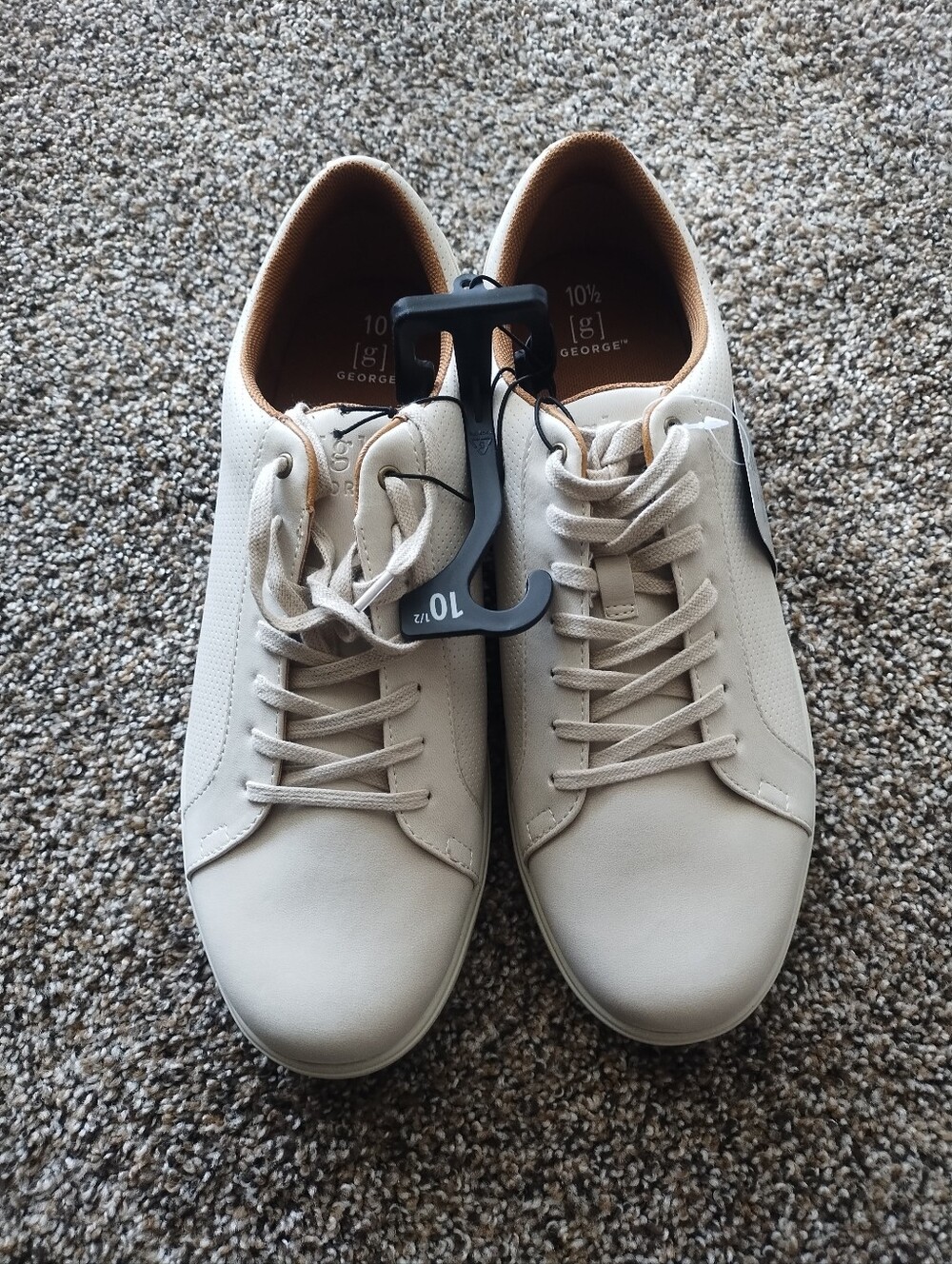 George Men's Beige Lace-Up Casual Sneakers
